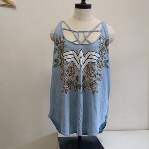 Wonder Woman Blue Graphic Sleeveless‎ Tank Top XXXL
